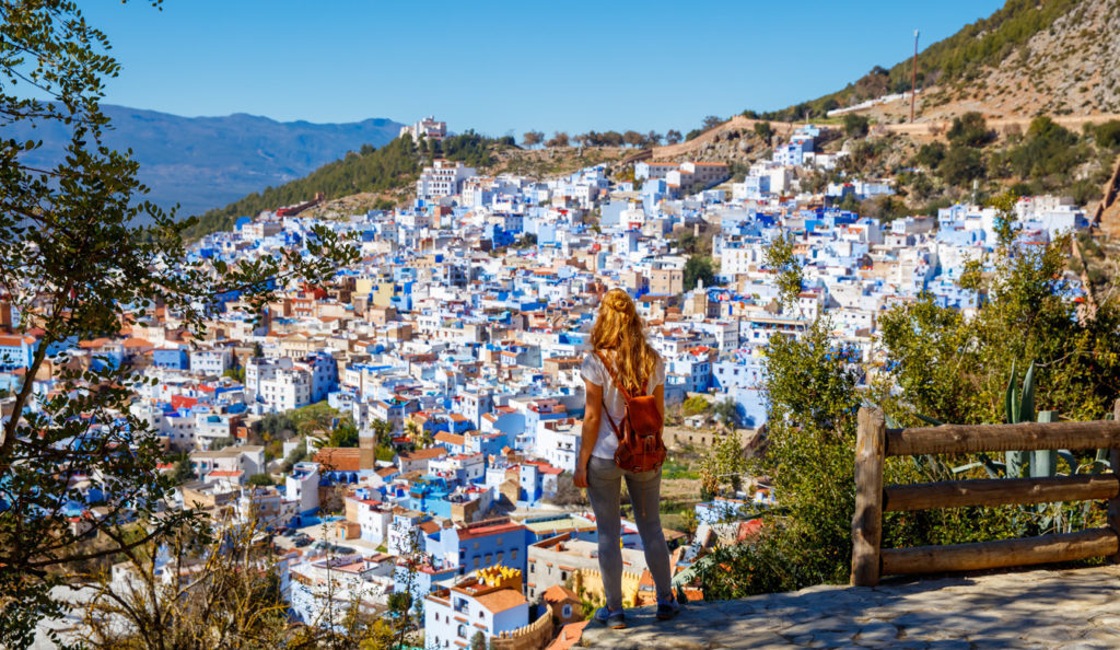 Your Ultimate Morocco Adventures : Top Tailor-Made Tours for 2025 10 Scenic view of Chefchaouen's blue-washed buildings and winding streets