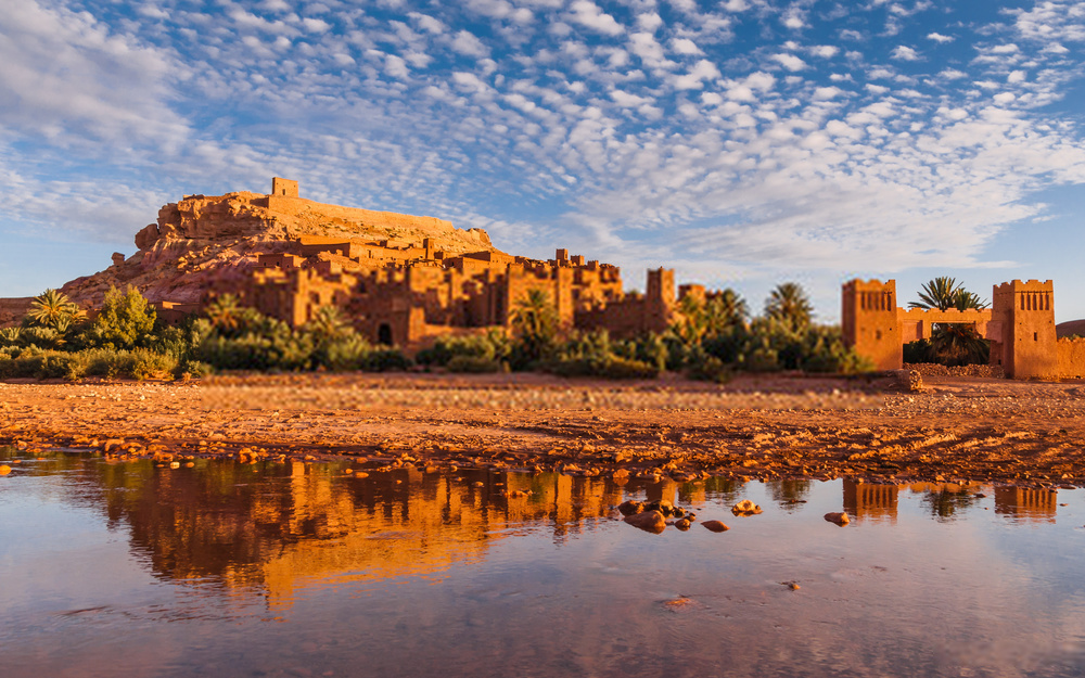 View of the ancient kasbah Aït Benhaddou in Morocco